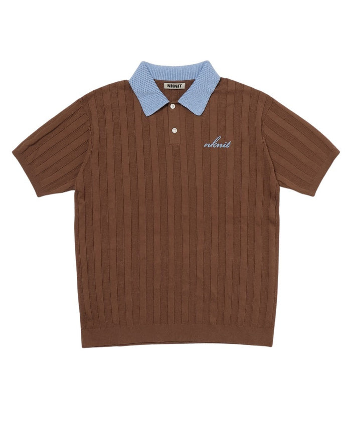 mix gauge logo KNIT shirts_5