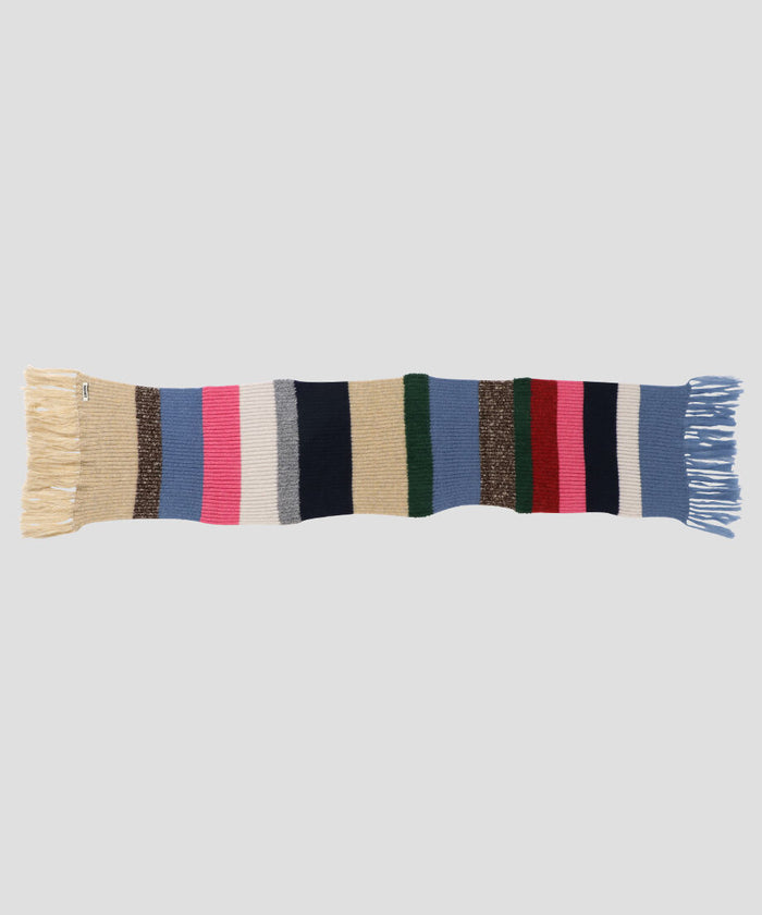 mix stripe big KNIT scarf_2