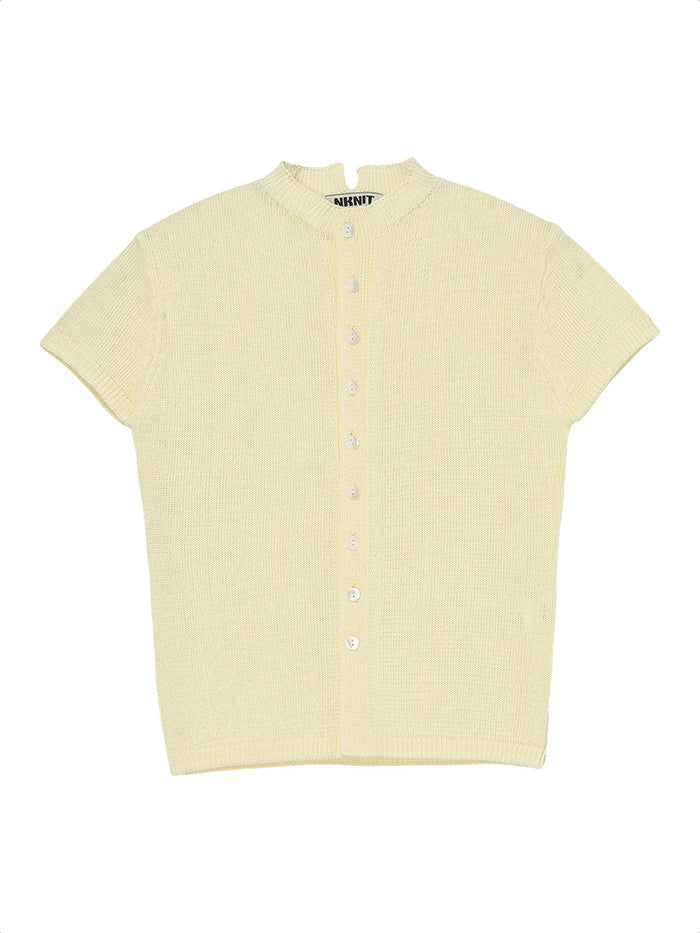 mock neck KNIT cardigan