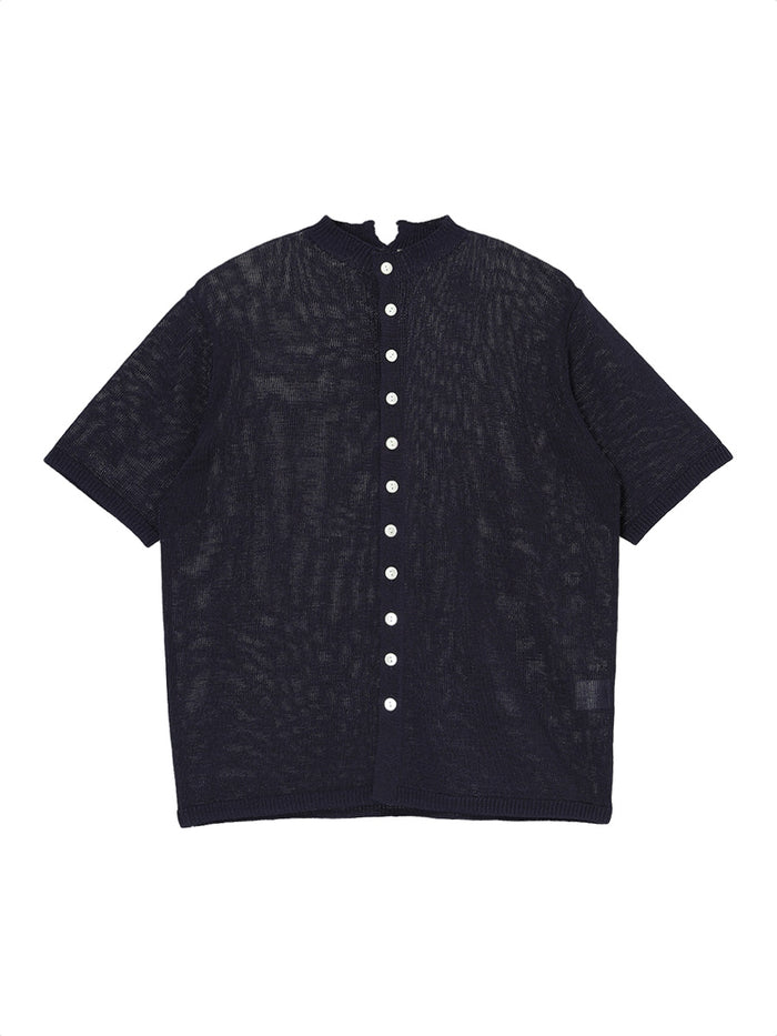 mock neck KNIT cardigan