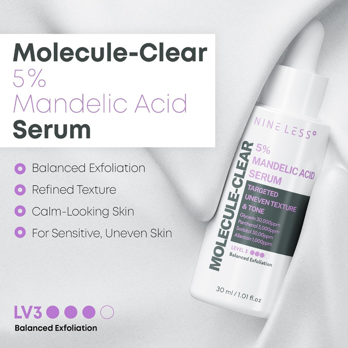Nine Less Molecule-Clear 5% Mandelic Acid Serum Nudie Glow Australia