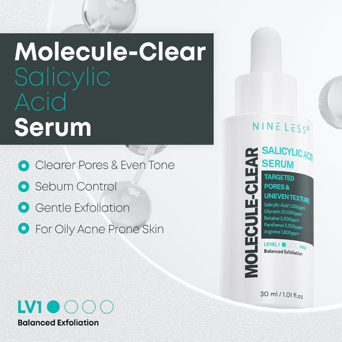 Nine Less Molecule-Clear Salicylic Acid Serum Nudie Glow Australia