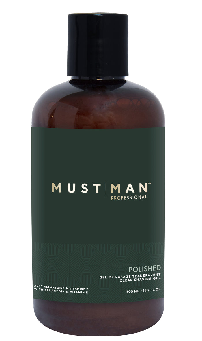 Must Man - Polished - Clear Shaving Gel, 16.9 Oz.