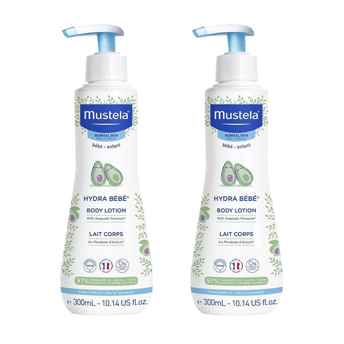 Mustela Hydra Bebe Mois Body Lotion, 2x300ml - Makkah Pharmacy