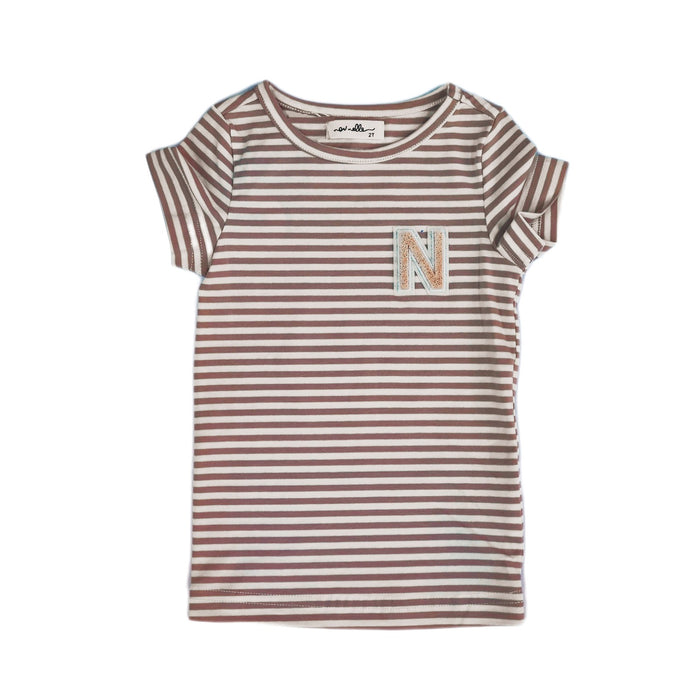 N-Striped Tee Pink