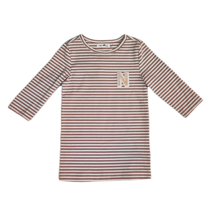 N-Striped Tee Pink