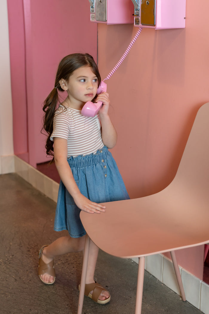 N-Striped Tee Pink