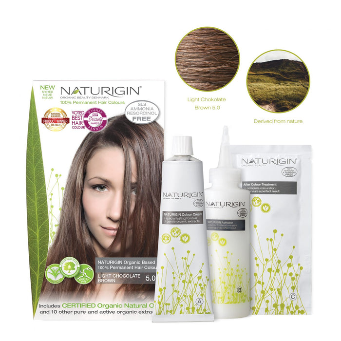 Naturigin Hair Colour - Light Chocolate Brown 5.0 115ml