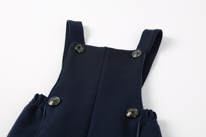 Navy Double Breasted Romper