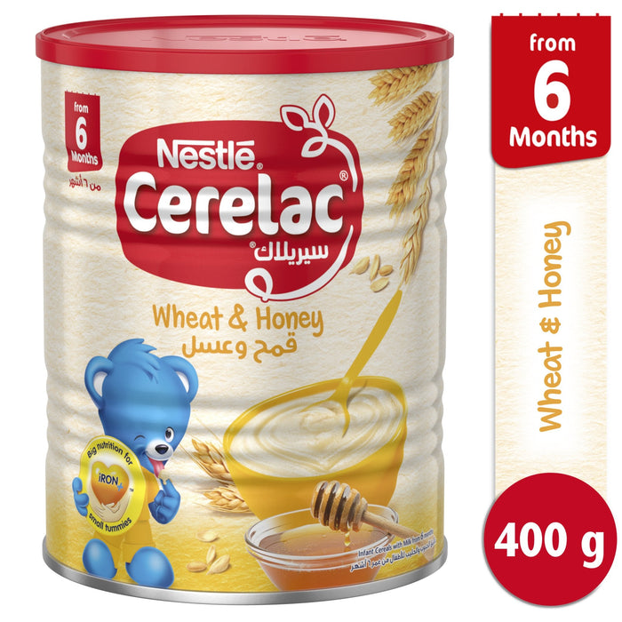 Nestle - Cerelac Cereals With Iron+ Wheat & Honey 400Kg Tin
