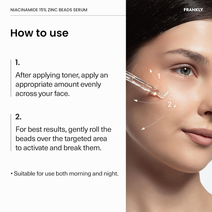 Frankly Niacinamide 15% Zinc Beads Serum Nudie Glow Australia