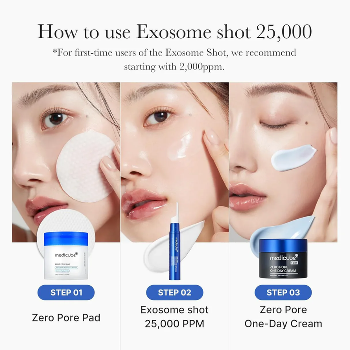 Medicube One Day Exosome Shot Pore Ampoule 25000 Nudie Glow Australia