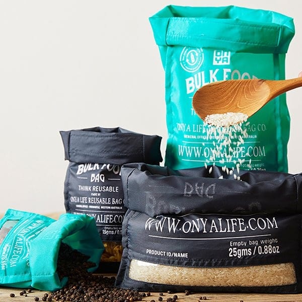 Onya Reusable Bulk Food Bag Starter Kit - Charcoal