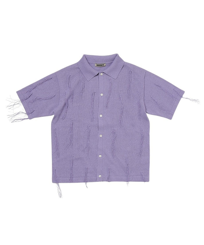 paper mix fringe KNIT shirts_7