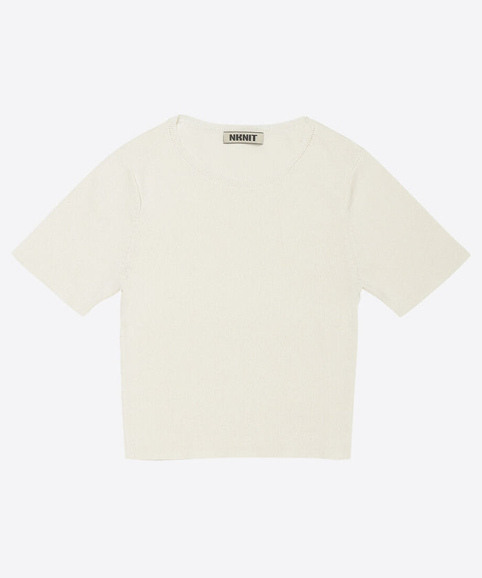 paper mix mini knit T-shirt_4