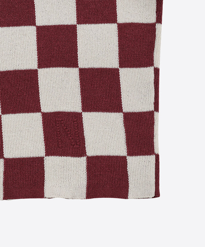 paper mix pattern knit T-shirt mini  check_4