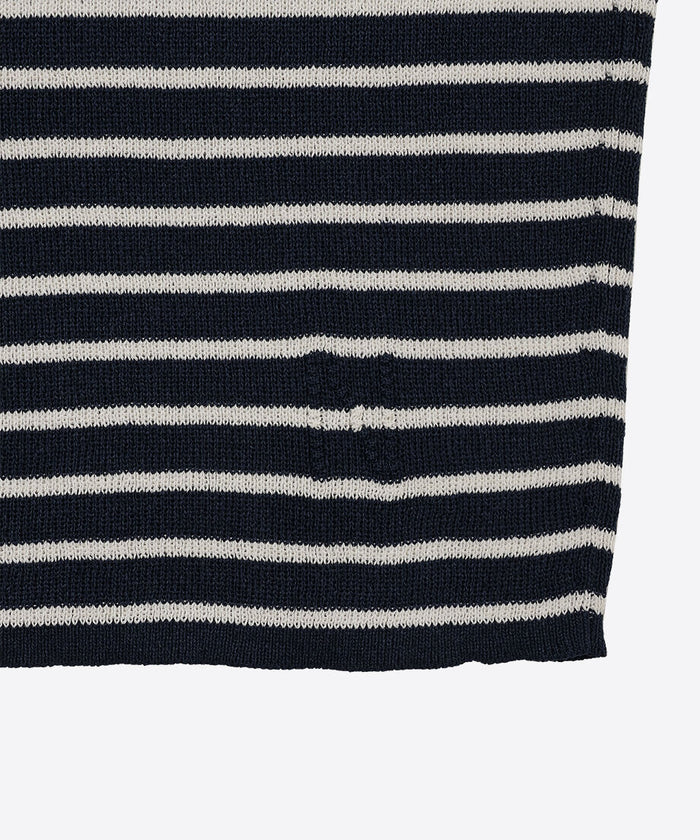paper mix pattern knit T-shirt mini_4