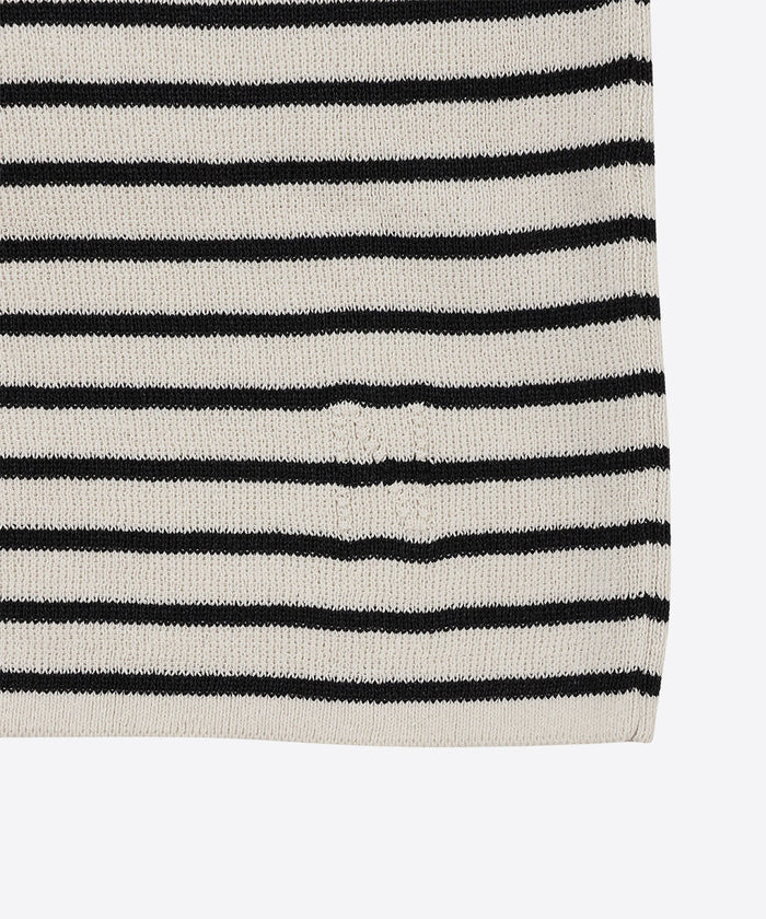 paper mix pattern knit T-shirt♡_5