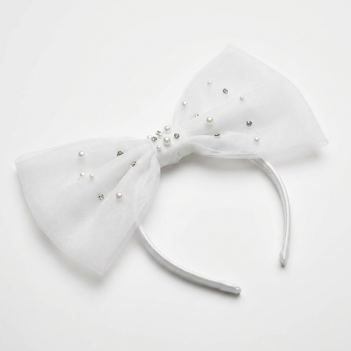 Pearl Bow Headpiece