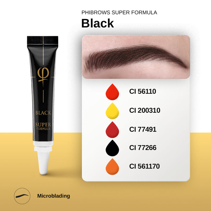 PhiBrows Black SUPER Pigment 5ml E