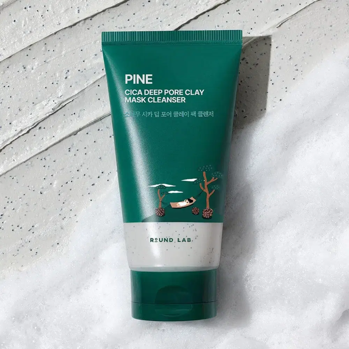 Round Lab Pine Cica Deep Pore Clay Mask Cleanser Nudie Glow Australia