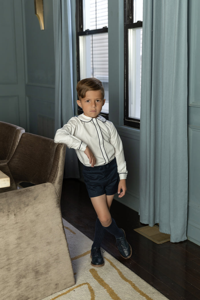 Piped Boy Blouse