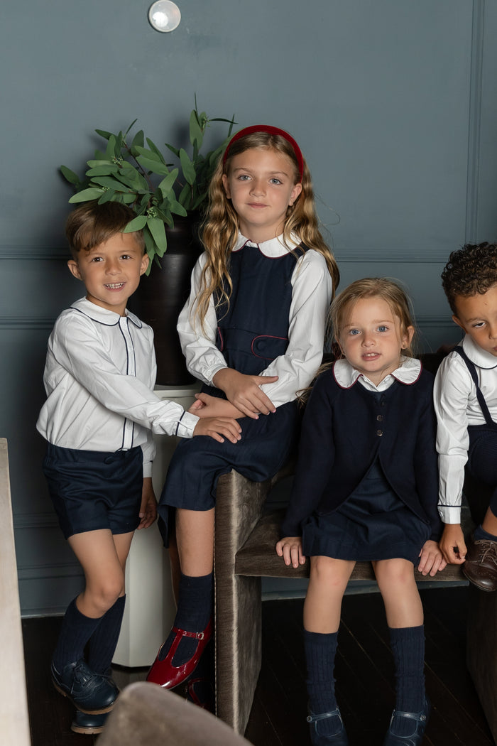 Piped Navy Jumper