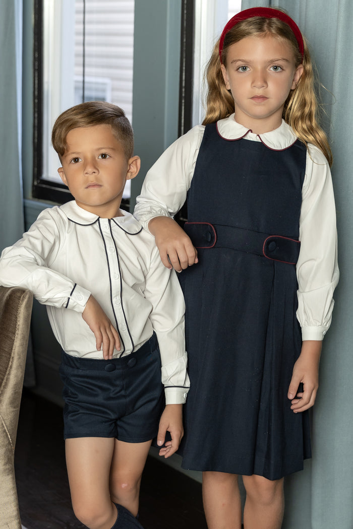 Piped Navy Jumper