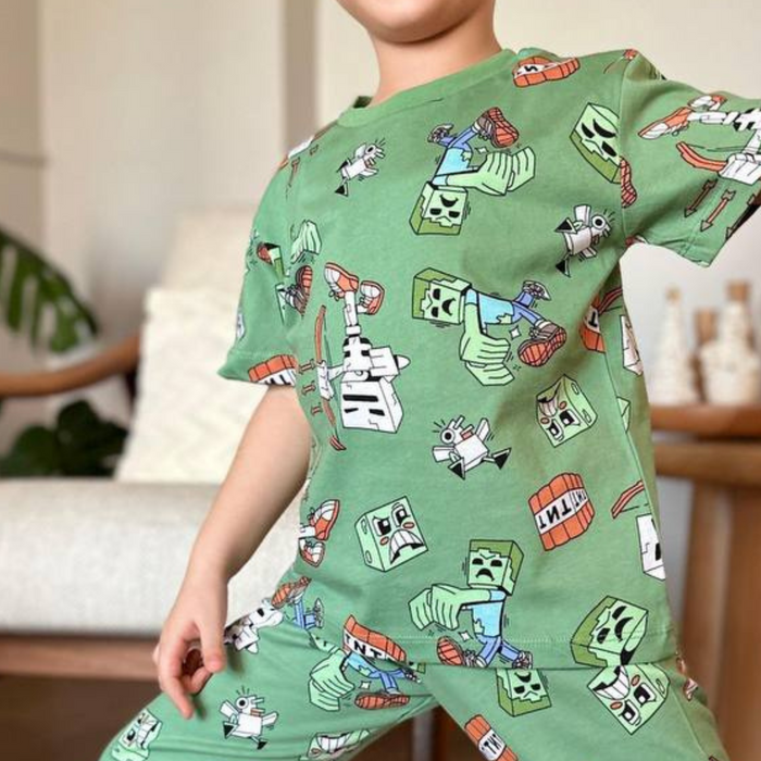 Pixel Adventure Boys Pyjama Set
