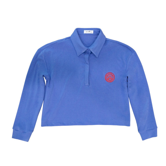 Polo Cropped Tee Blue