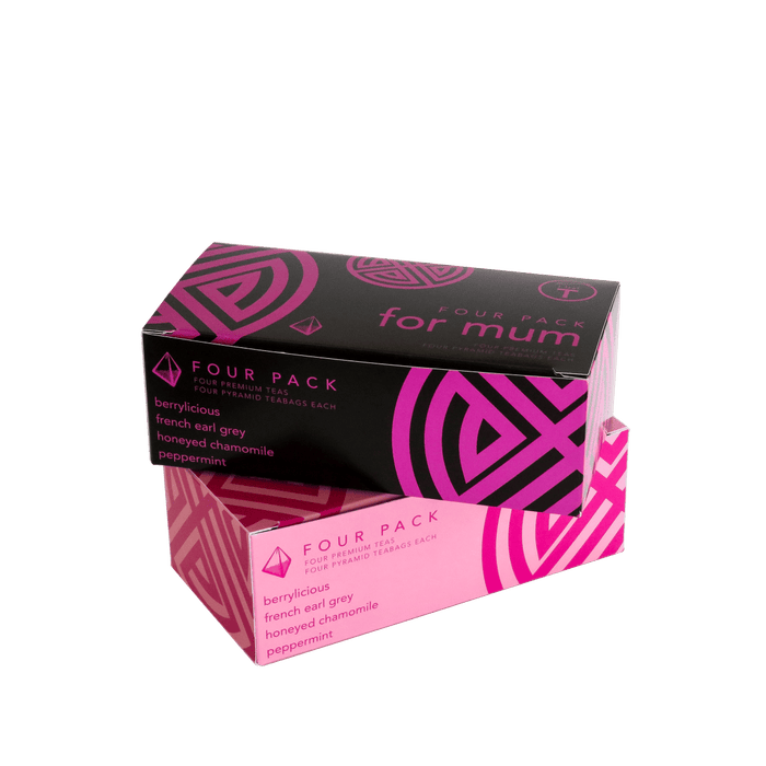 PYR Gift Four Pack - MUM Black Box front view | loose leaf tea New Zealand | t leaf T
