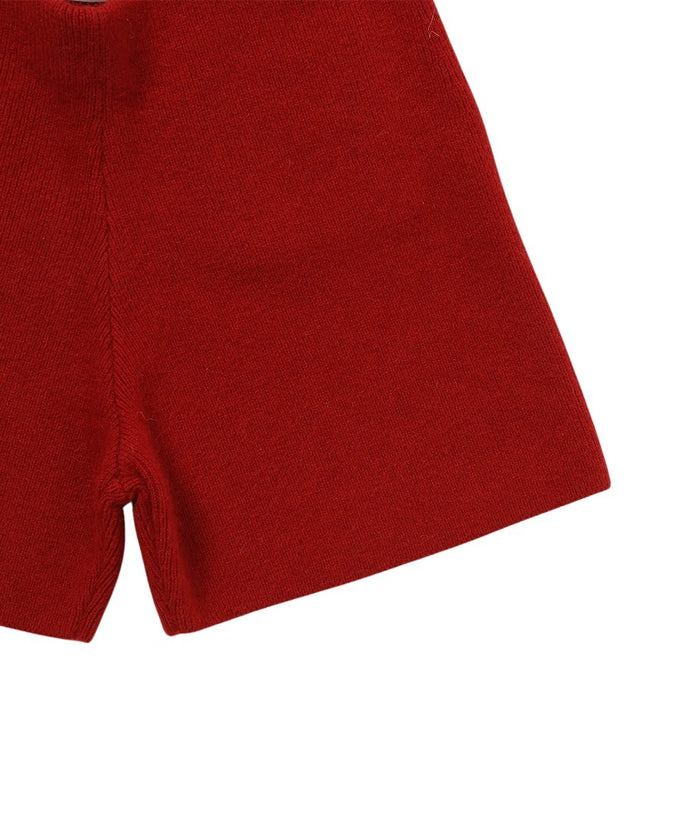 raccoon mix KNIT short pants_6