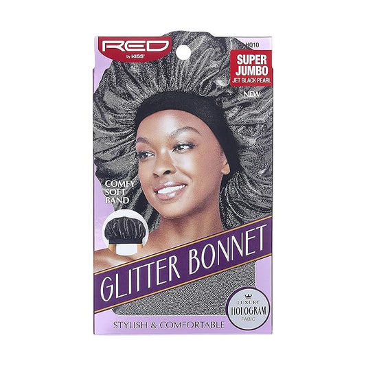 Red by Kiss Glitter Bonnet Super Jumbo Jet Black Pearl HQ10