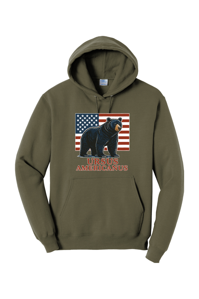 Red, White, & Bruin Fleece Pullover Hooded Sweatshirt