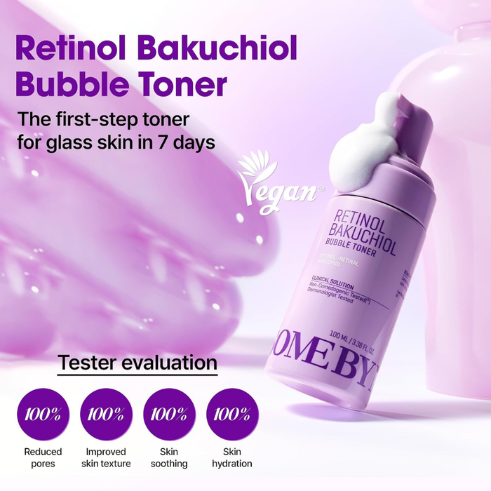 Some By Mi Retinol Bakuchiol Bubble Toner Nudie Glow Australia