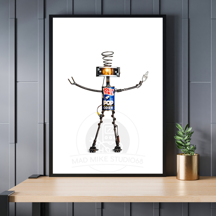 Robot Portrait Art Print - Jolly Time!