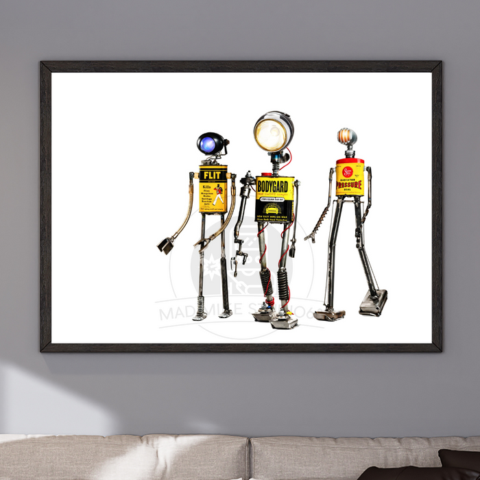 Robot Portrait Art Print - The Yellow Jackets