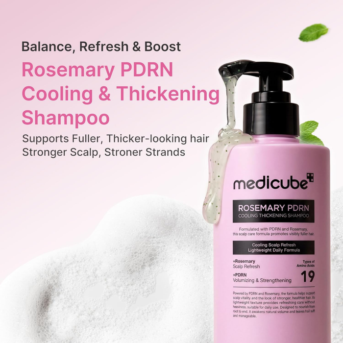 Medicube Rosemary PDRN Cooling Thickening Shampoo Nudie Glow Australia