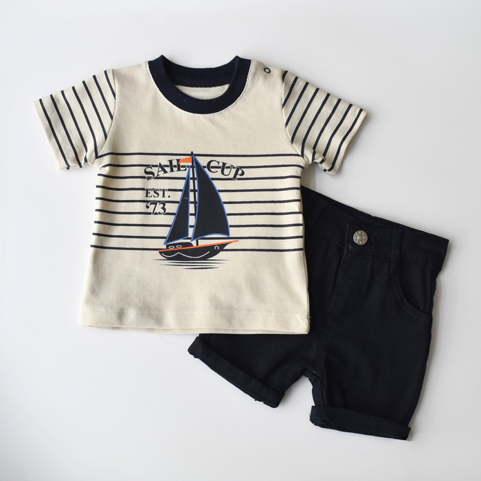 Sail Cup Casual Short Set
