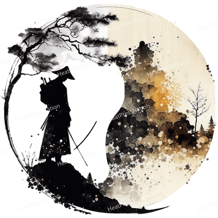 Samurai Forest Badge Design