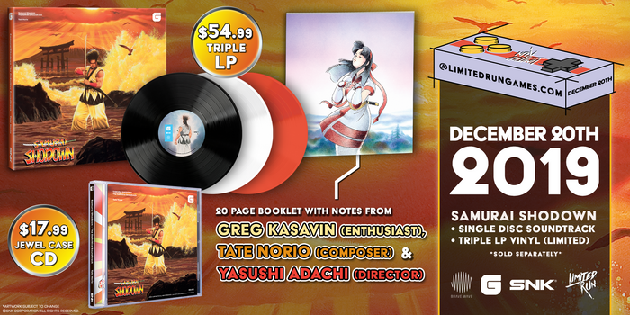 Samurai Shodown - 3LP Vinyl Soundtrack