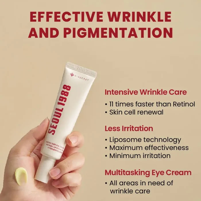 SEOUL 1988 Eye Cream: Retinal Liposome 4% + Fermented Bean 30ml - Care KSecret Creams