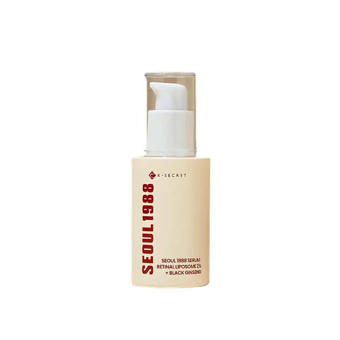 SEOUL 1988 Serum: Retinal Liposome 2% + Black Ginseng 30ml - and Ampoule KSecret Face Serums