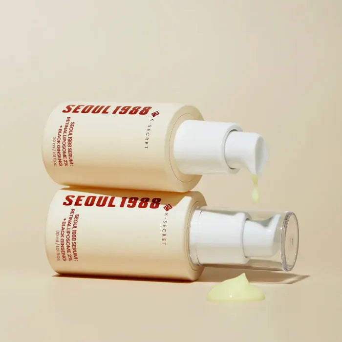 SEOUL 1988 Serum: Retinal Liposome 2% + Black Ginseng 30ml - and Ampoule KSecret Face Serums