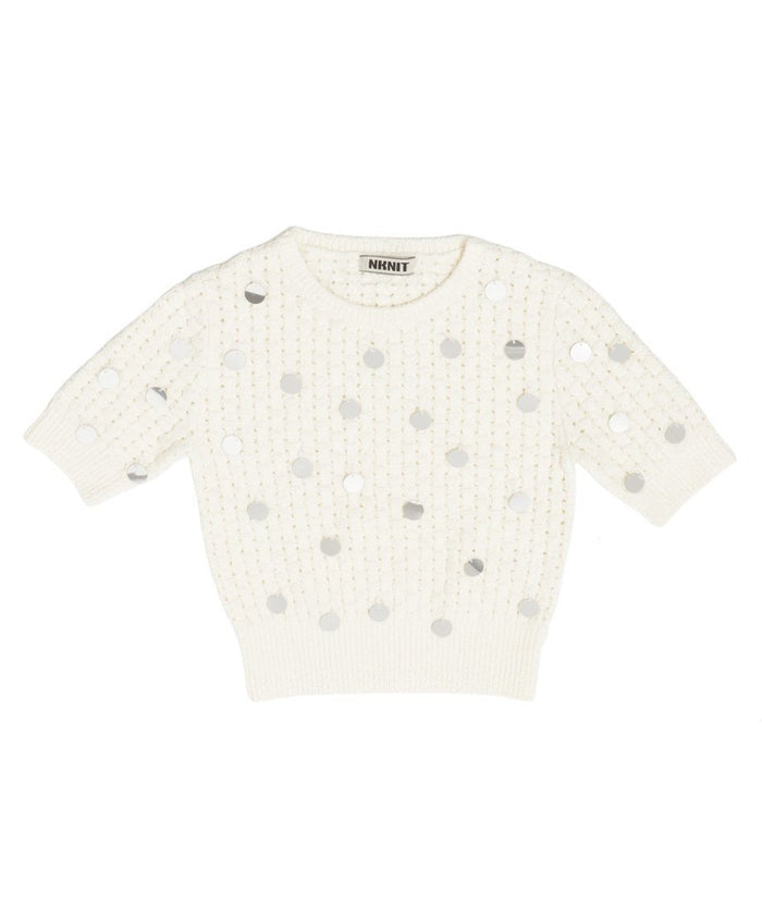 sequins bouclé KNIT mini tops_2
