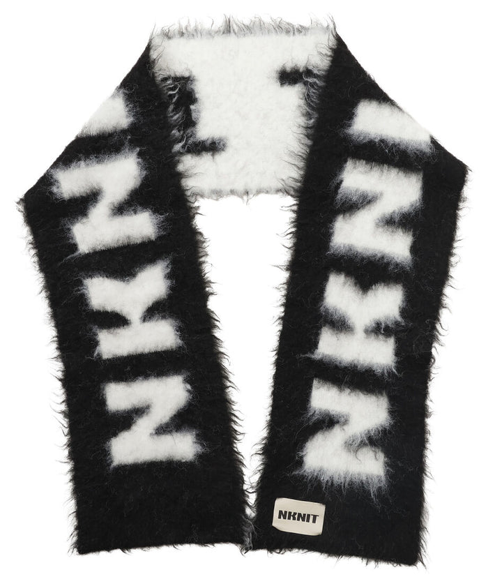 shaggy logo KNIT long scarf_7