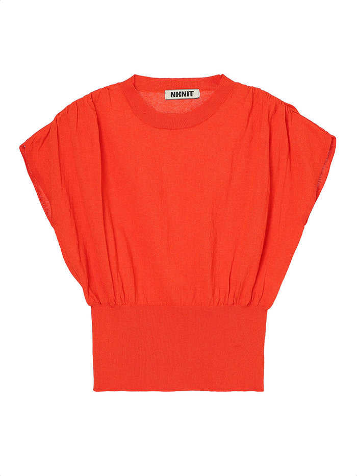 sheer gather KNIT