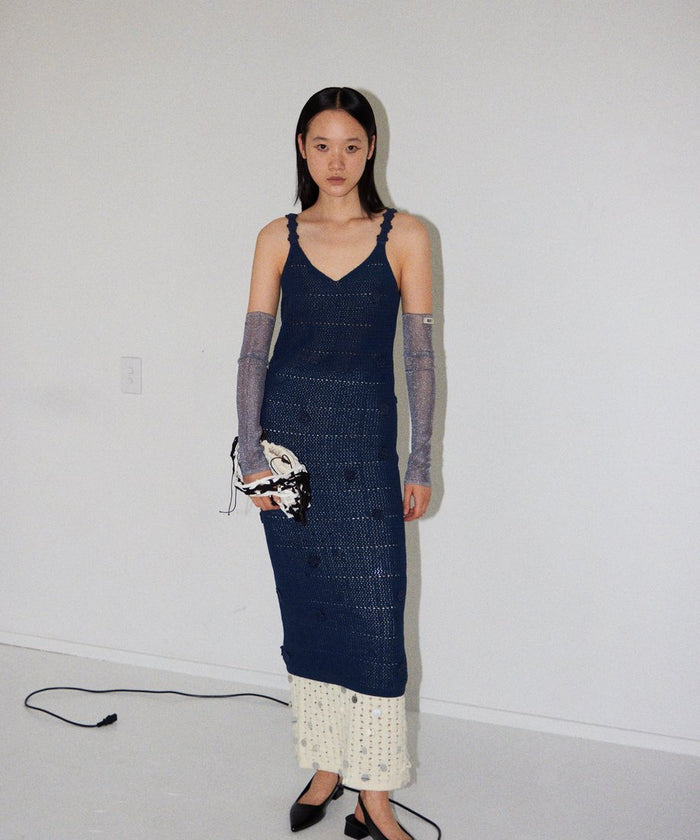 sheer metallic KNIT arm/leg cover_5