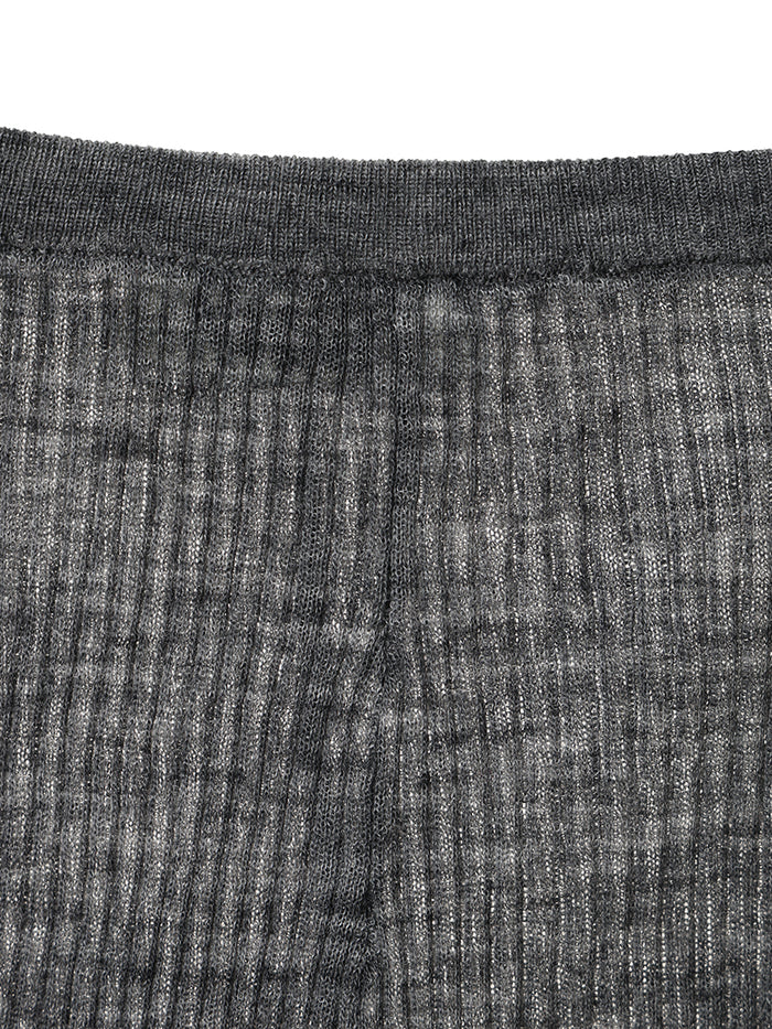 sheer rib KNIT leggings
