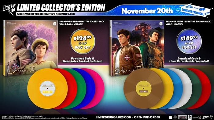 Shenmue III The Definitive Soundtrack Vol. 2: Niaowu - 6LP Vinyl Soundtrack